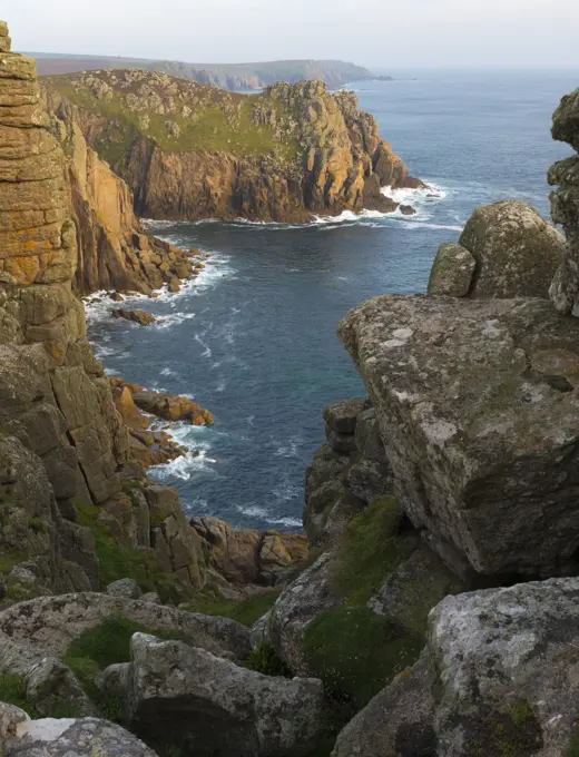 A view of Pordenack Point at Lands End, Cornwall, England, United Kingdom, Europe