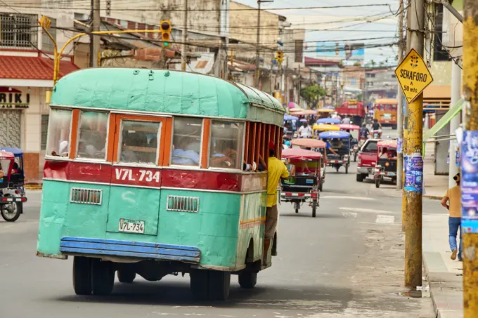 Bus in Iquitos, Peru, South America