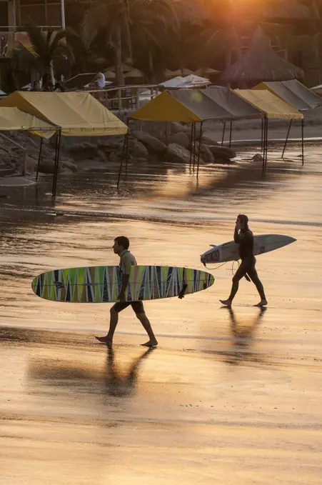 Surfing in Mancora, Peru, South America