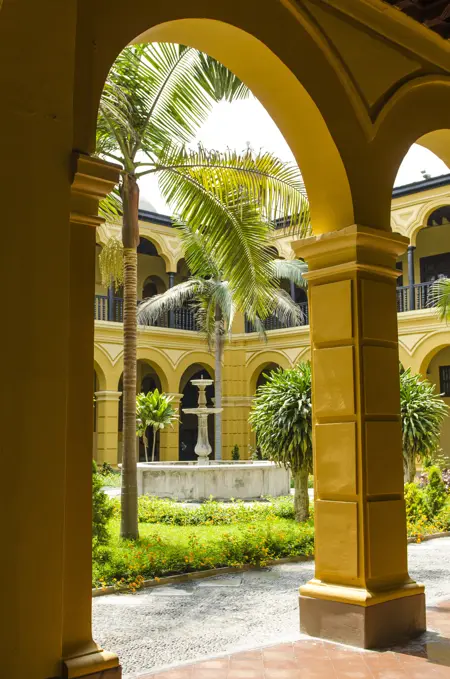 Courtyard of the Convent of Santo Domingo, Lima, Peru, South America