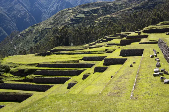 Inca terracing, Chinchero, Peru, South America