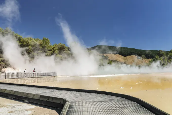 Champagne Pool, Wai-O-Tapu Thermal Wonderland, Rotorua, Bay of Plenty, North Island, New Zealand, Pacific