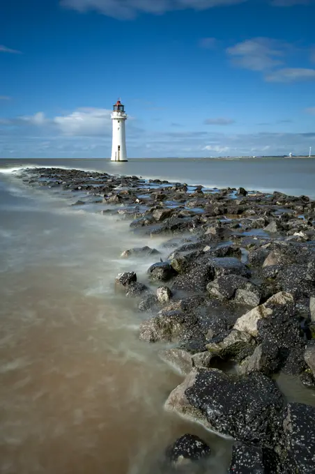 Perch Rock Lighthouse, New Brighton, Cheshire, England, United Kingdom, Europe