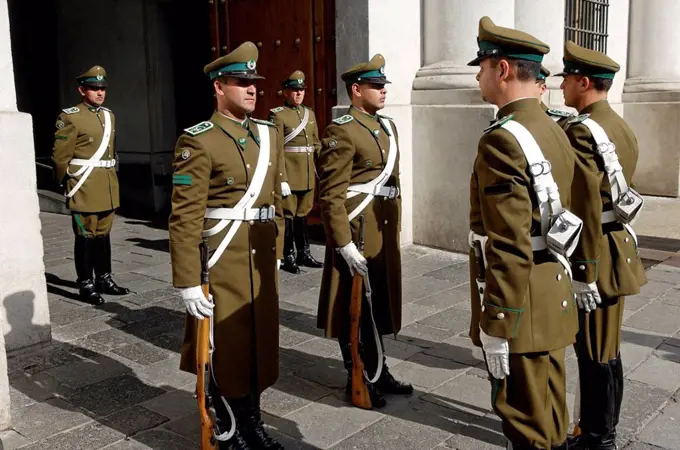 Changing of the Guard, La Moneda Palace, Santiago, Chile, South America