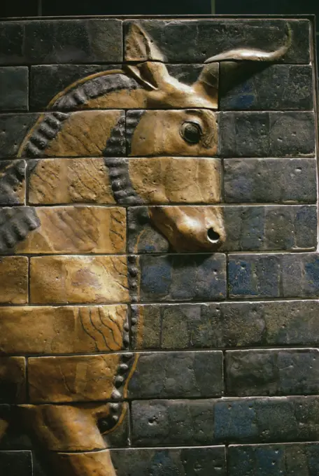 Babylonian wall tiles, Babylon, Iraq, Middle East