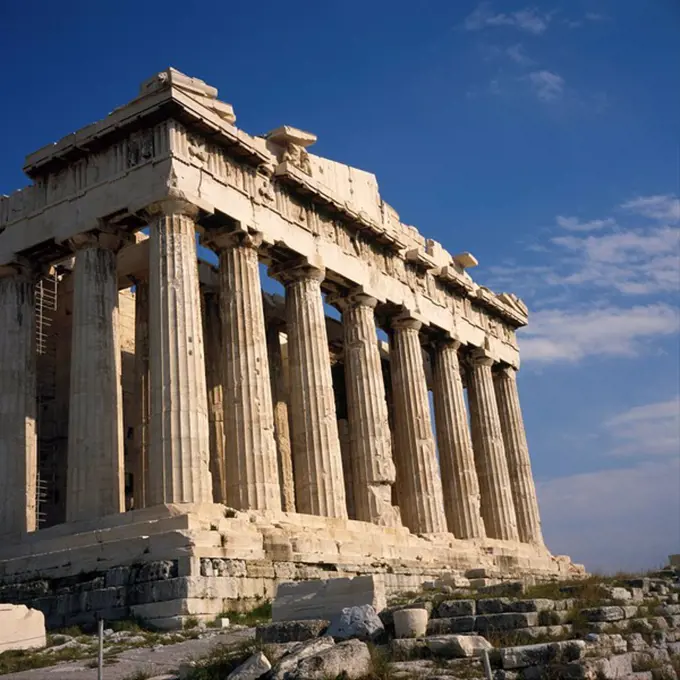 The Parthenon Temple on the Acropolis in Athens, Greece