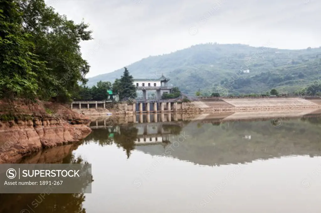 Dam at the lakeside, China