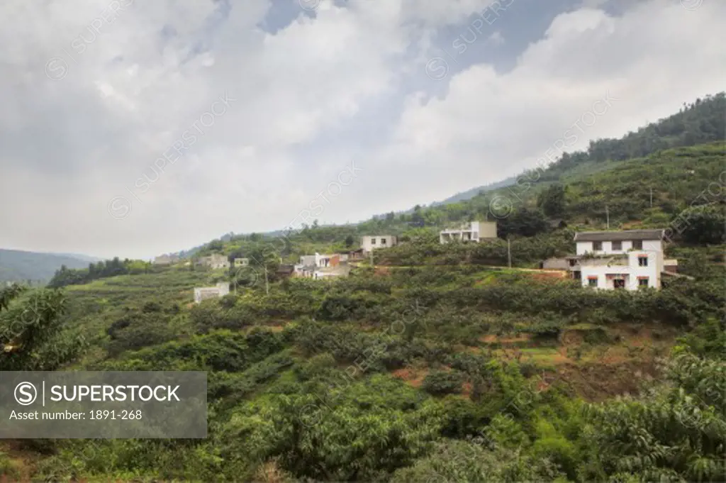 Houses in a village, China