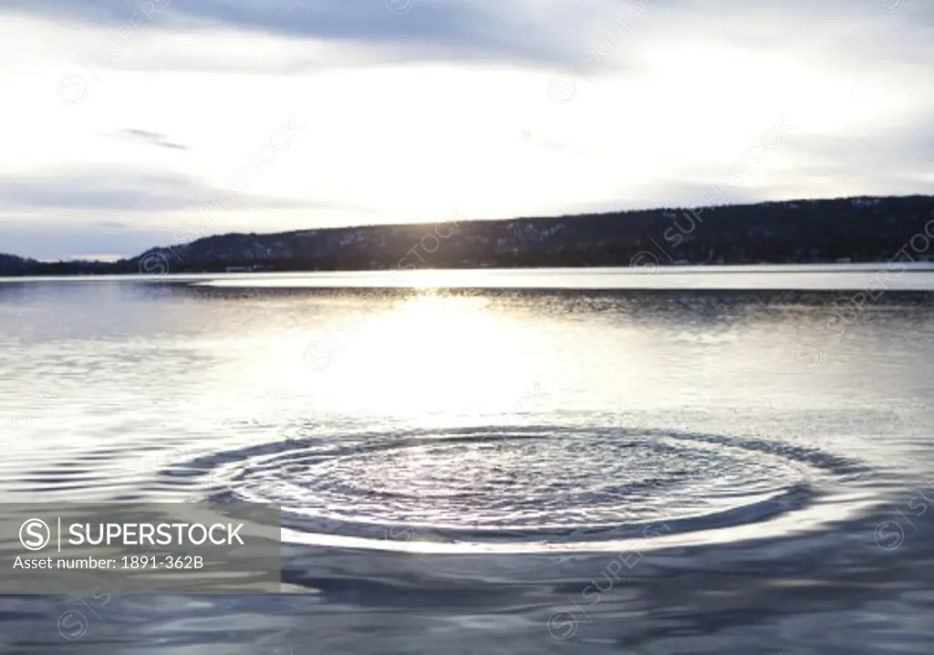 Ripples in a lake