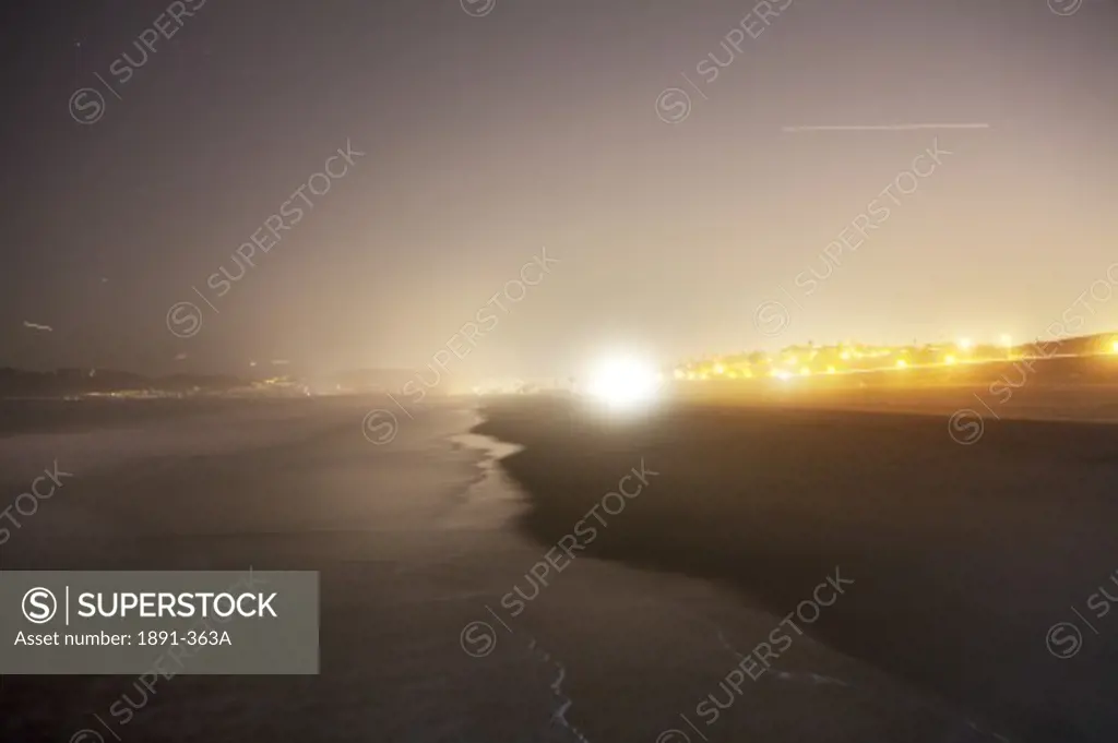 Venice Beach at night, California, USA