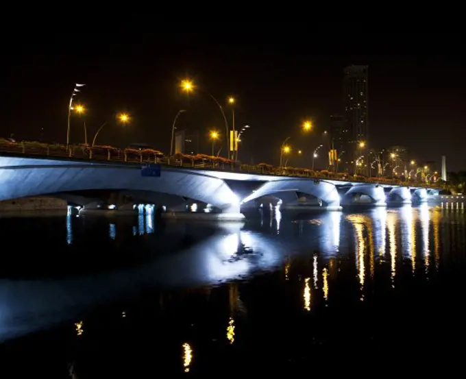 Bridge across a river, Singapore