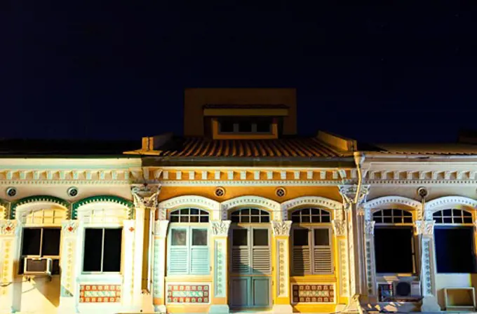 Facade of a colonial style building, Singapore