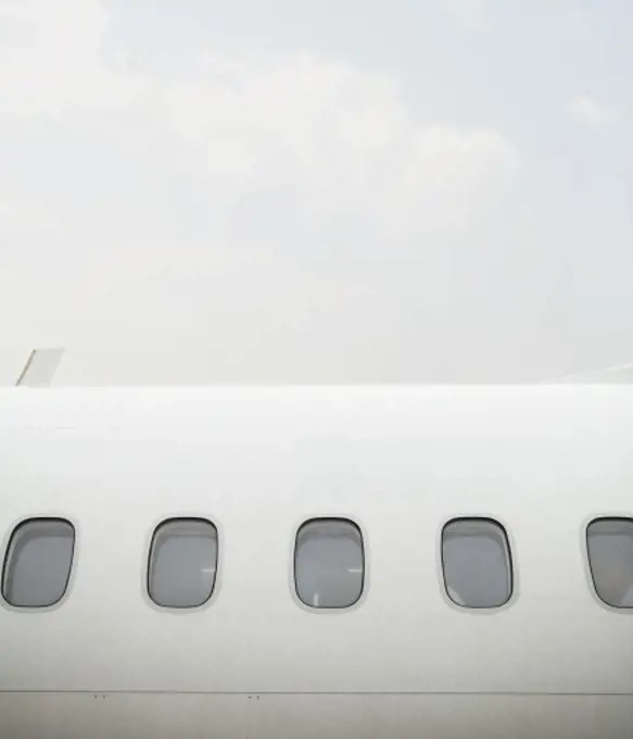 Windows of an airplane