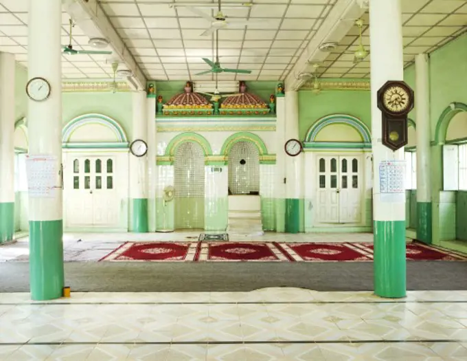 Interiors of a mosque, Myanmar