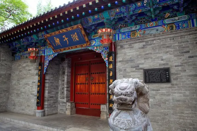 Statue in front of a building, Xi'an, Shaanxi Province, China