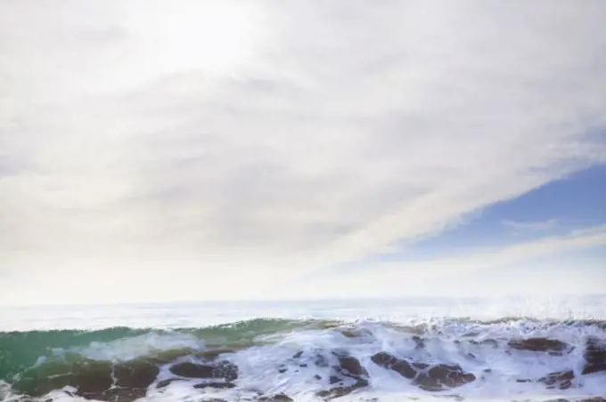 Wave breaking on the coast