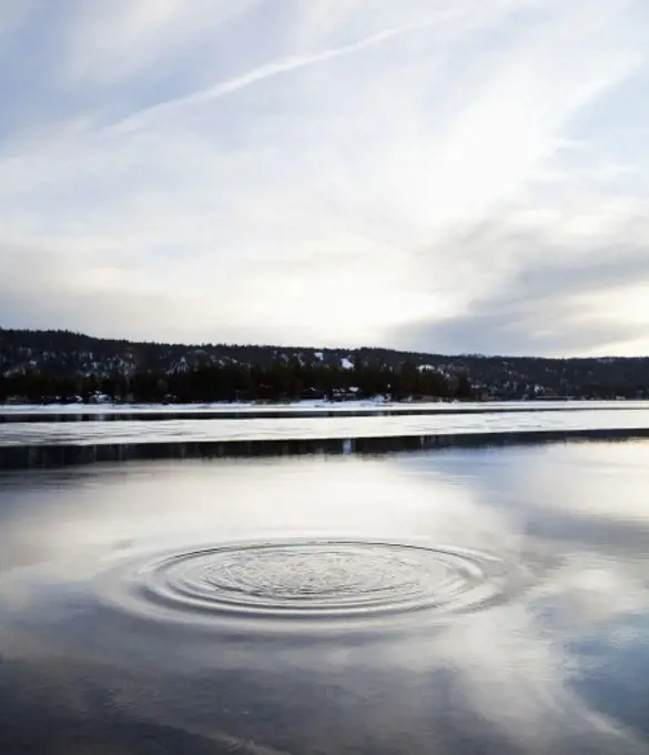 Ripples in a lake