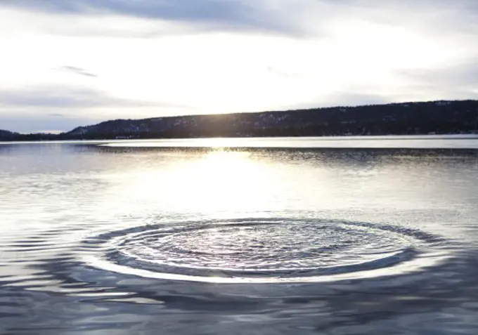 Ripples in a lake