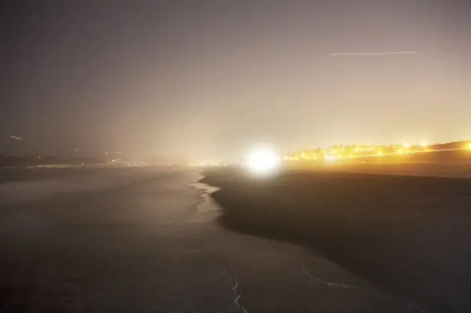 Venice Beach at night, California, USA