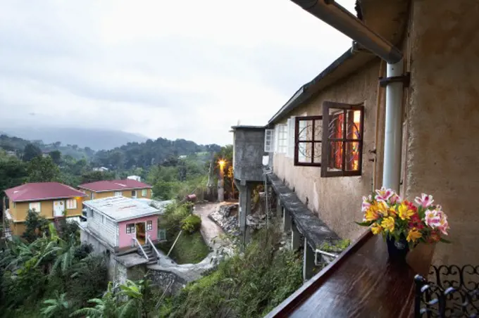 Houses in a town, Jamaica