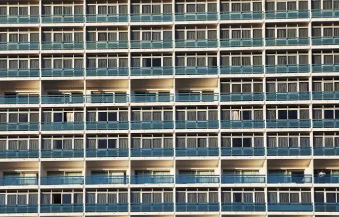 Low angle view of rooms of a hotel, Jamaica