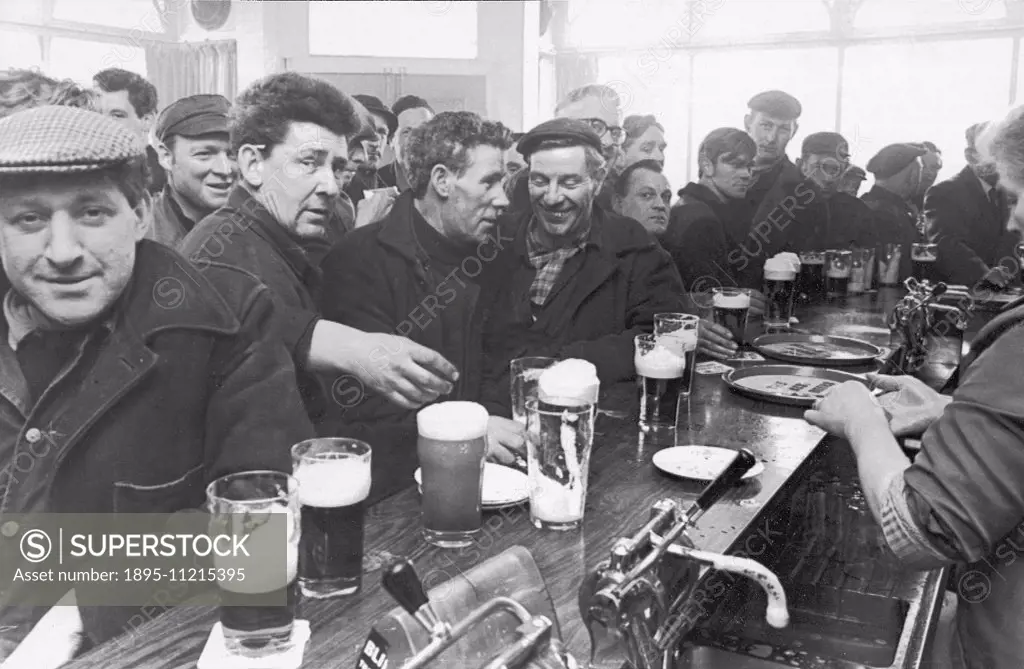 Furness shipyard closure. 'A bigger crowd than usual in the bar of the Haverton Hill Hotel across the road from the doomed Furness shipyard.'