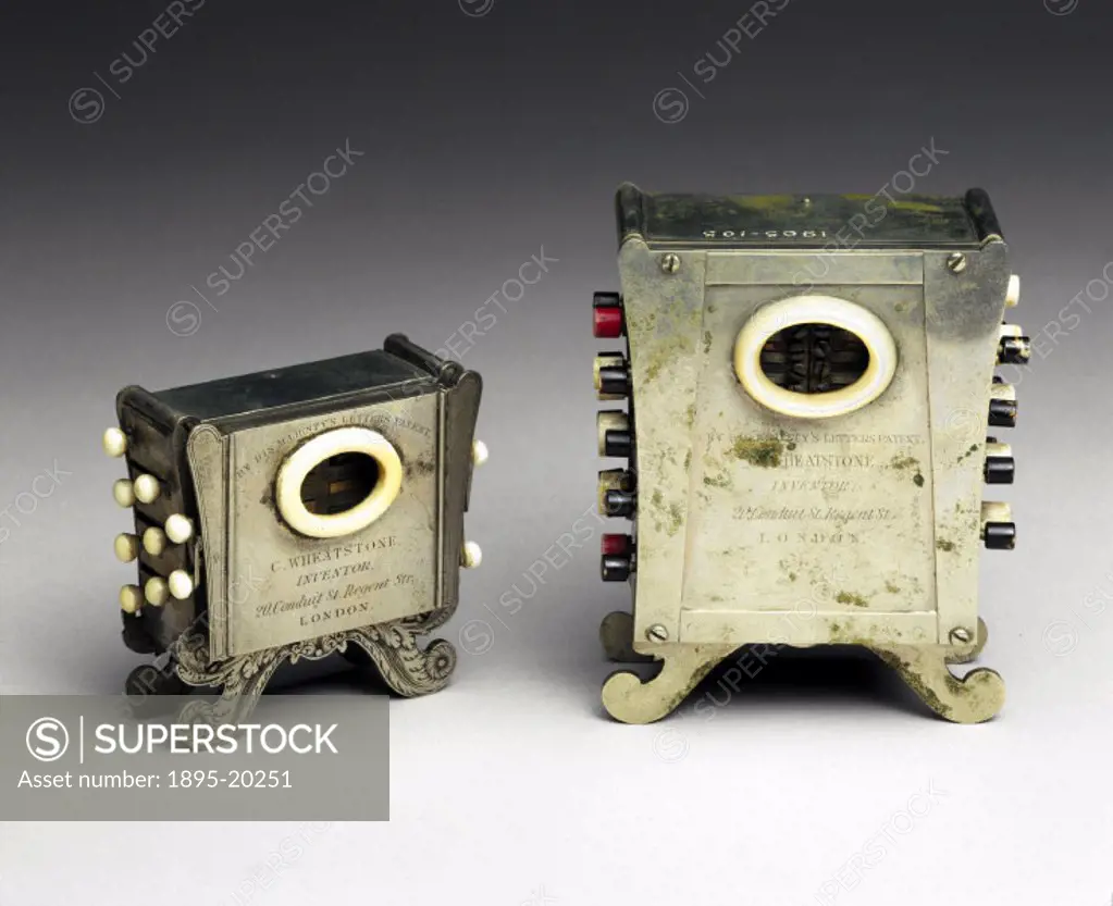 Wheatstone´s symphonium, c 1829. Charles Wheatstone (1802-1875) patented his symphonium (a mouth organ controlled by keys) in 1829 and this example wa...