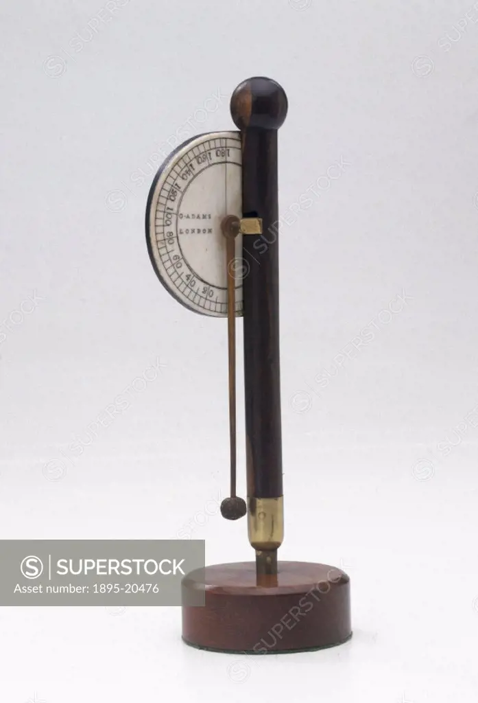 A quadrant electrometer designed by William Henley and made by Adams. An electrometer is an instrument for measuring electrical potential without draw...