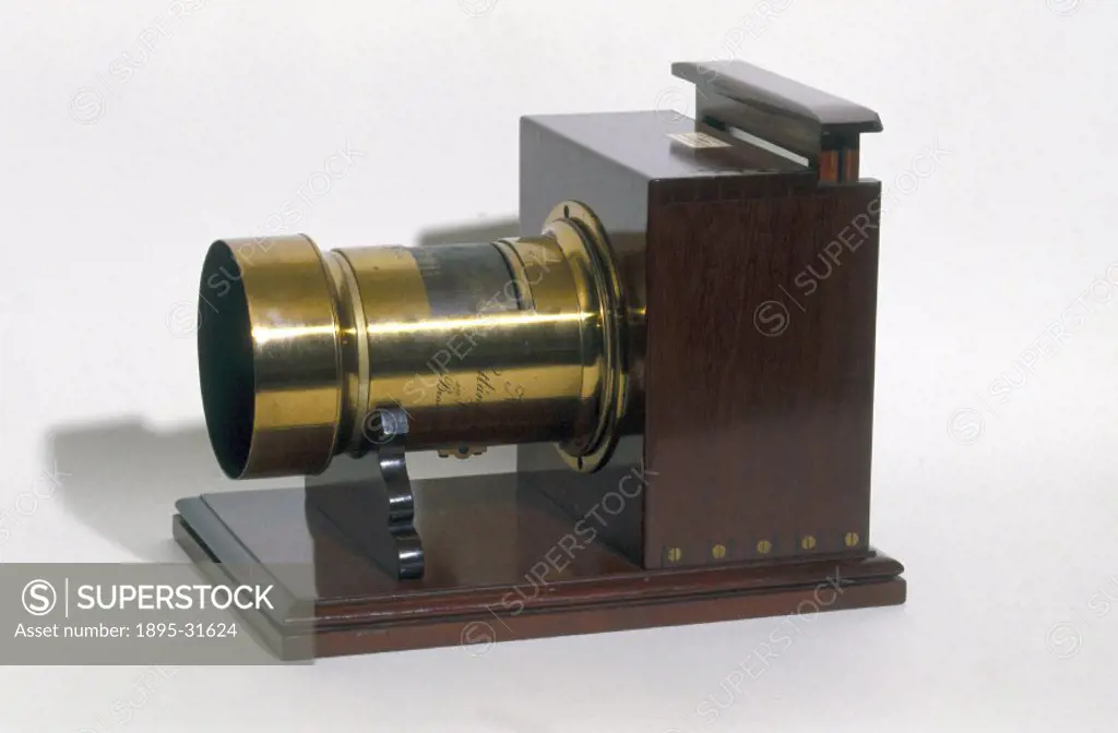 Daguerreotype portrait camera, c 1860.In 1839, Louis Daguerre announced his daguerreotype process, after having experimented with capturing a permanen...