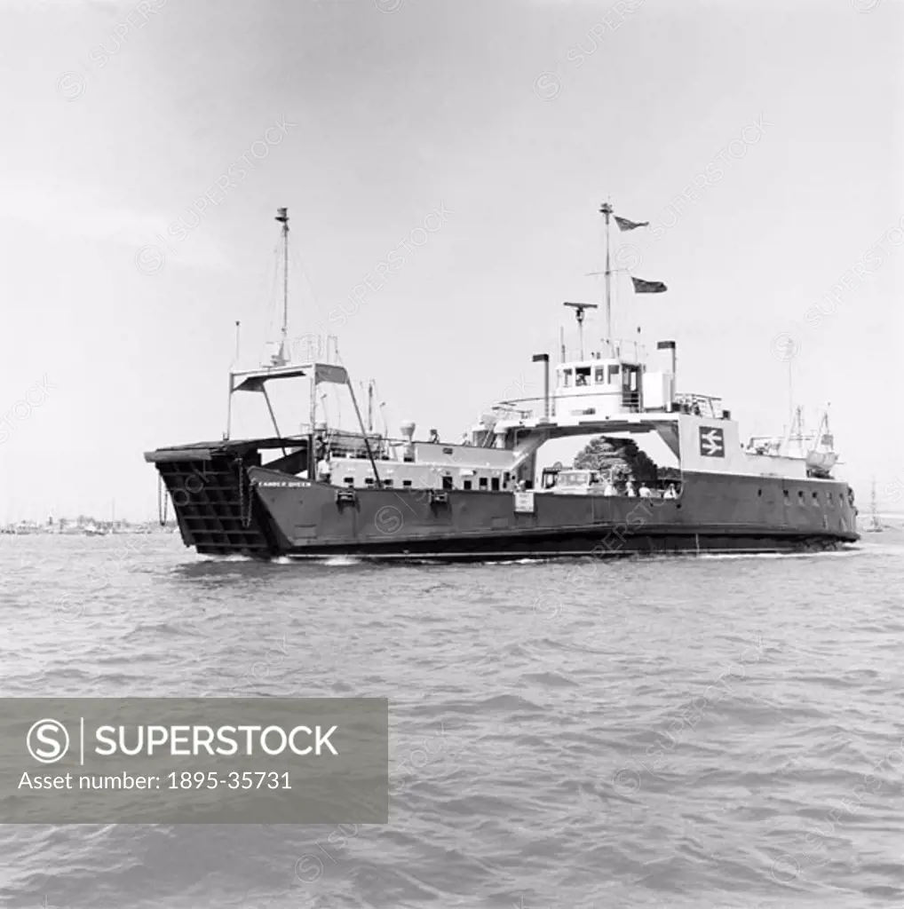 This ferry has lorries loaded on the deck. The Camber Queen was built by Philip & Son at Dartmouth. She was used on the route between Portsmouth and F...