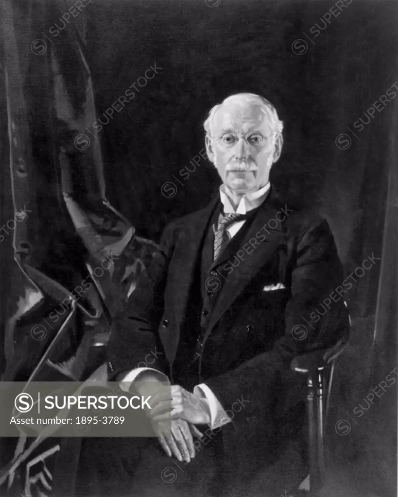 Oil painting by Sir William Orpen. Charles Parsons (1854-1931) was the youngest son of William Parsons, 3rd Earl of Rosse. He studied at Dublin and Ca...