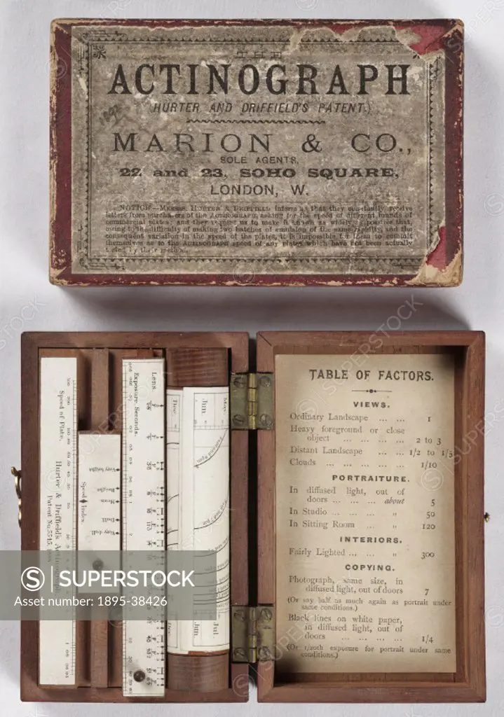 The Hurter & Driffield Actinograph, which was sold from 1888 onwards, was one of the most efficient early devices for calculating exposure.