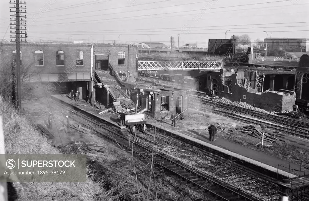 Dudley station, West Midlands, by Selwyn Pearce-Higgins, 1967. This station is in the process of being demolished.  Many stations closed down in the 1...