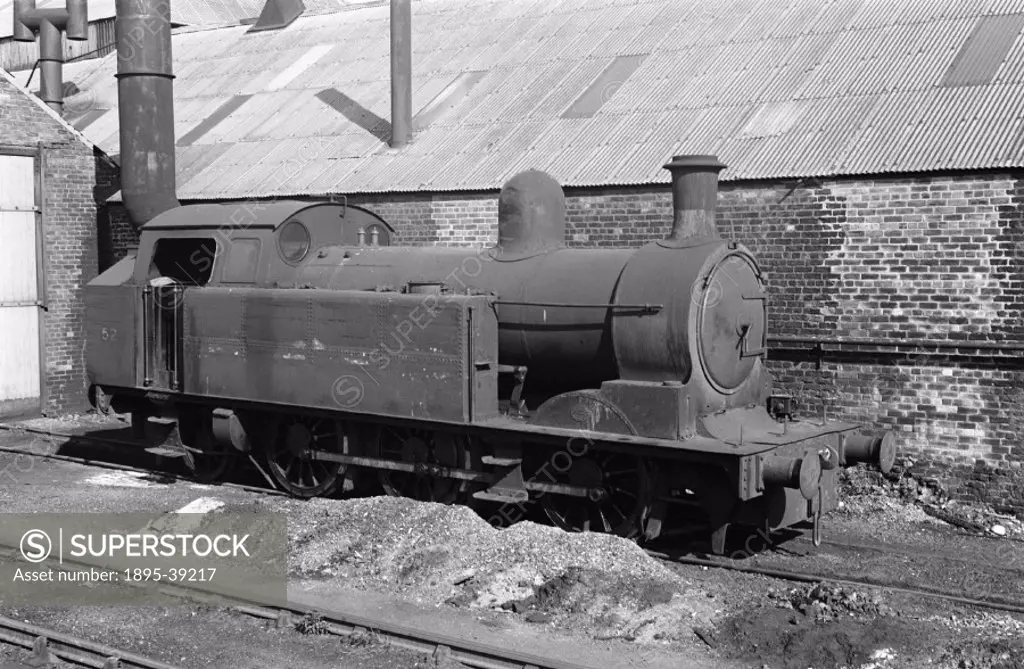 0-6-2 Tank locomotive on the Lambton Railway, Tyne and Wear, by Selwyn Pearce-Higgins, 1967. The Lambton Railway was closing down at this time.  Lambt...