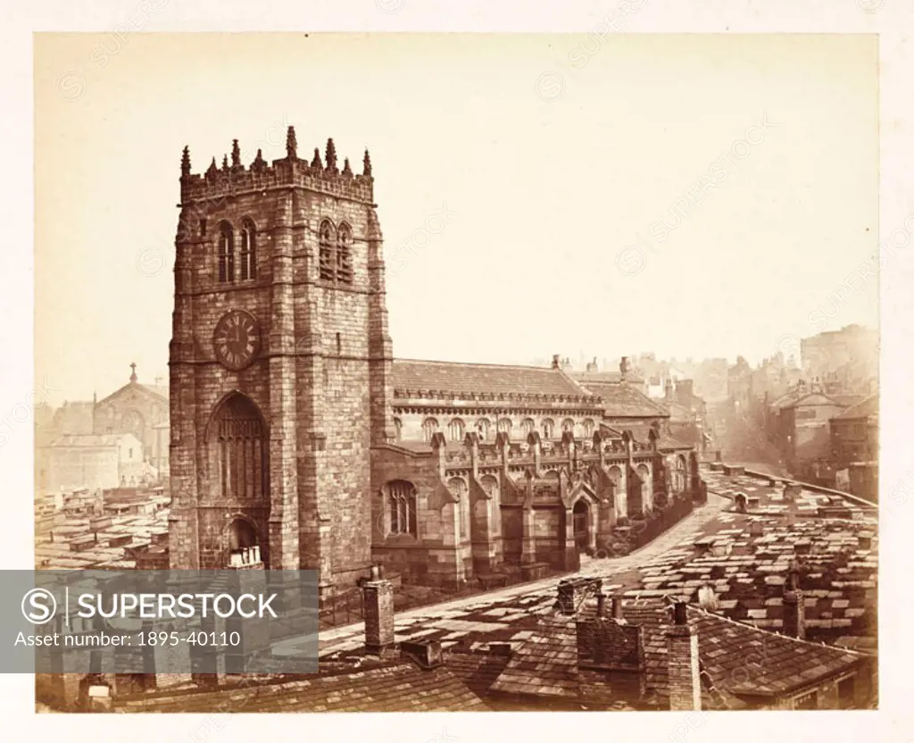 A photograph of Bradford Cathedral, by Samuel Smith. Originally the parish church of St Peter´s, the cathedral dates from the 15th century. In 1919 a ...