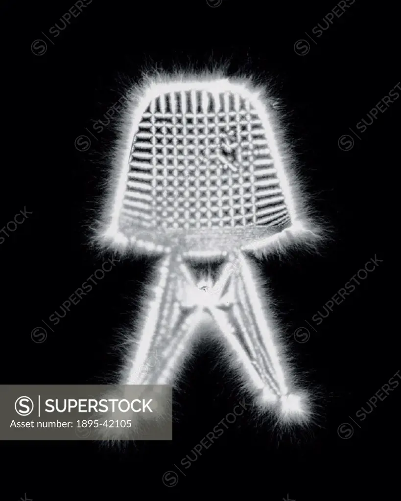 Kirlian photograph of a chair.The process of Kirlian photography is named after Seymon Kirlian, an amateur inventor and electrician of Krasnodar, Russ...