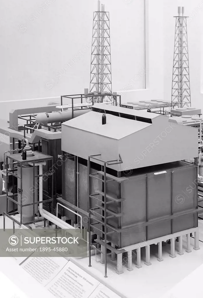 Model scale 1:80 of an ammonia synthesis plant known as Ammonia Four at ICI Agricultural Division, Billingham works, which came on stream in January 1...