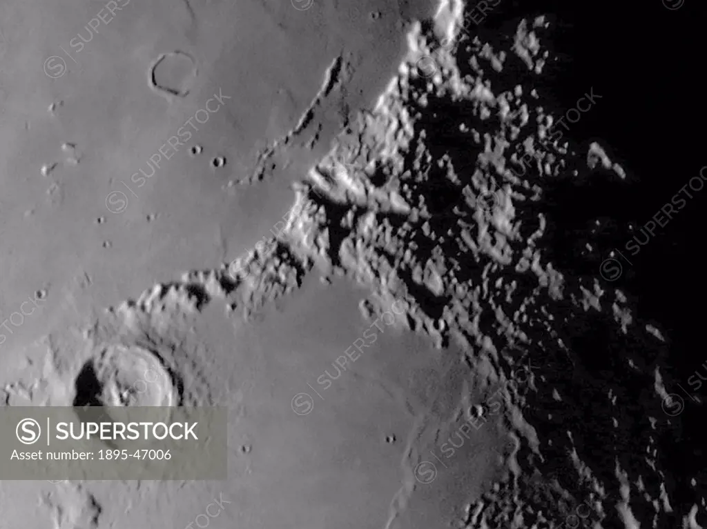 Eratosthenes Crater, c 2005-2006 The lunar crater Eratosthenes at the end of the Appenines mountain chain  Photograph by Jamie Cooper