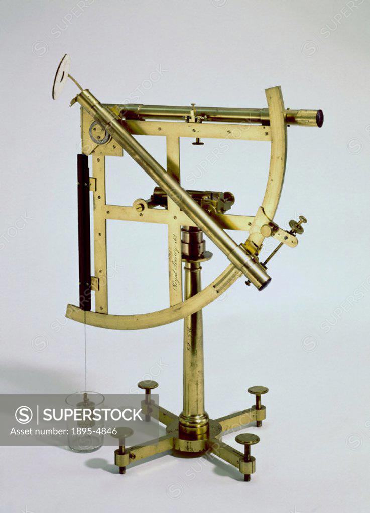 This portable astronomical quadrant was made in London by the famous ...