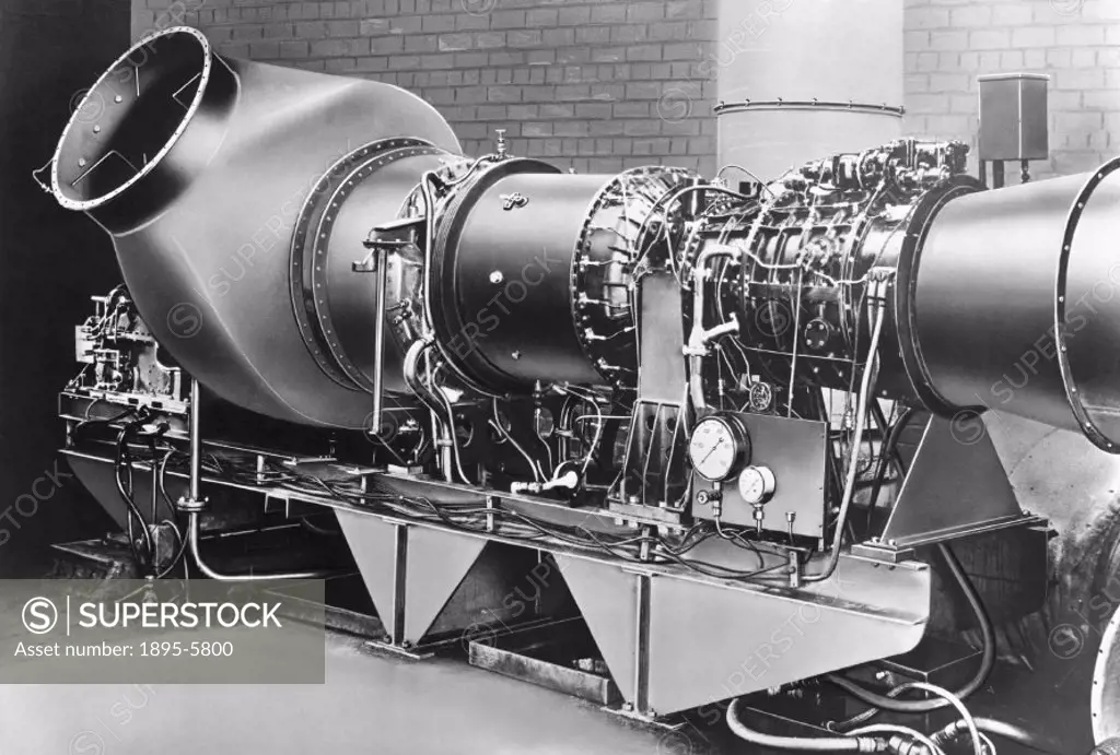 Photograph of first marine gas turbine (1947) in MGB 2009.