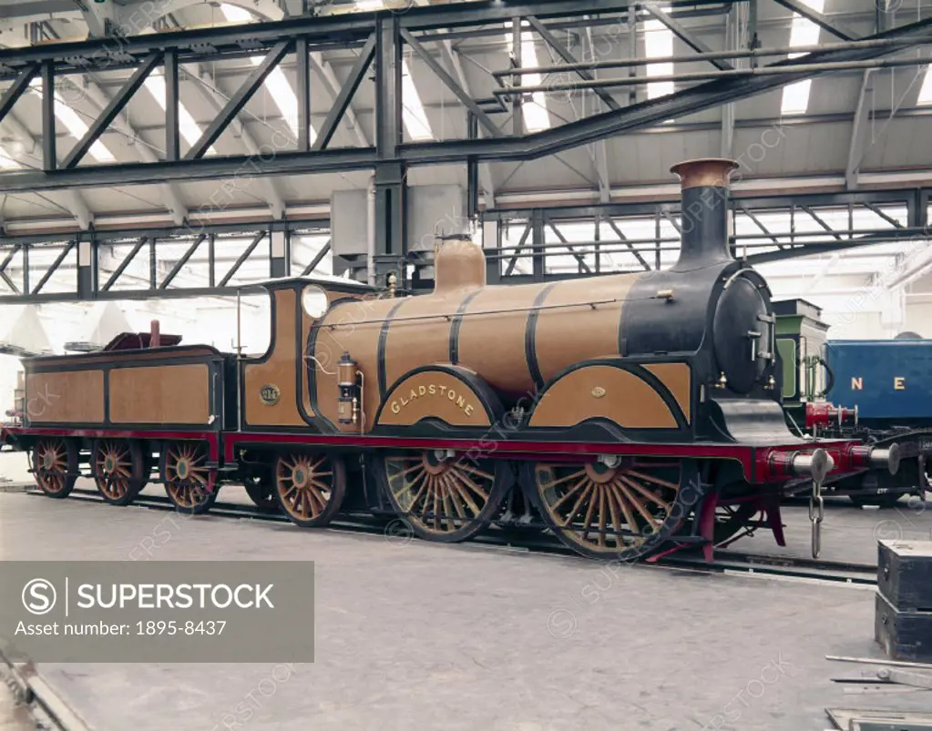 Gladstone´ LB&SCR 0-4-2 steam locomotive, No.214, 1882. This locomotive was designed by Stroudley and built at Brighton for the London, Brighton and S...