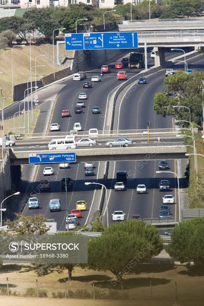 Motorway Traffic on the N2 Highway  Cape Town, Western Cape Province, South Africa