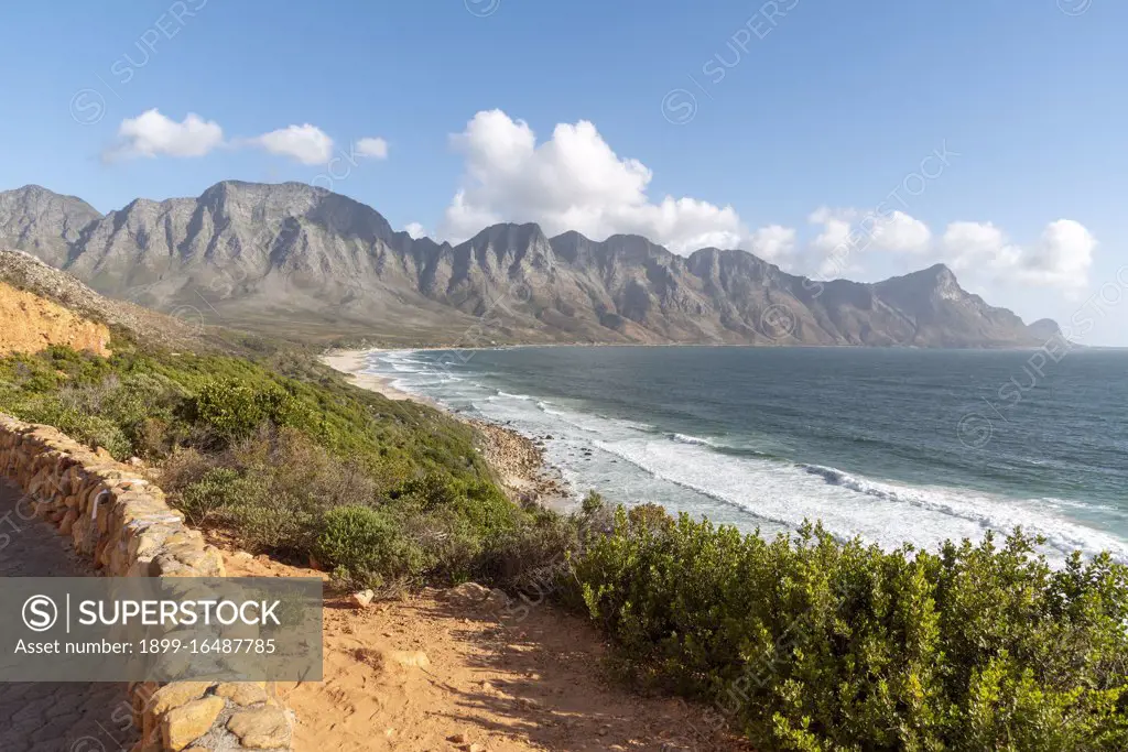 Kogel Bay, Western Cape, South Africa, Kogels Bay on Clarens Drive a scenic route on the R44 between Gordons bay and Rooi Els Hottentots mountains