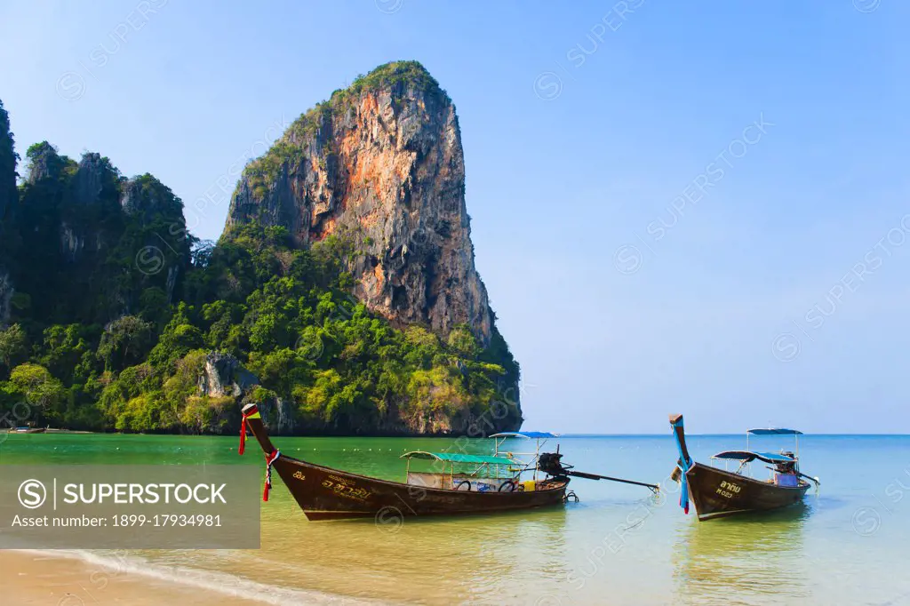 Long Tail Boats on Koh Phi Phi, South Thailand, Southeast Asia