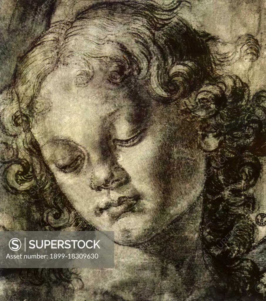 Head of an Angel, Verrochio, Andrea del