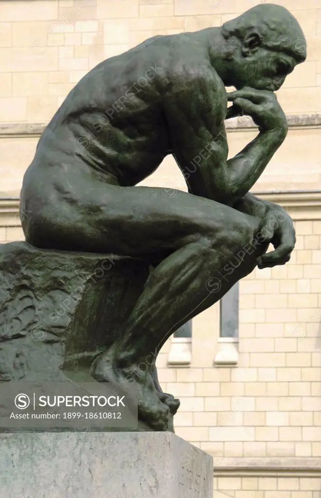 Auguste Rodin (1840-1917). French sculptor. The Thinker, 1903. Garden of Sculptures. Rodin Museum, Paris, France.