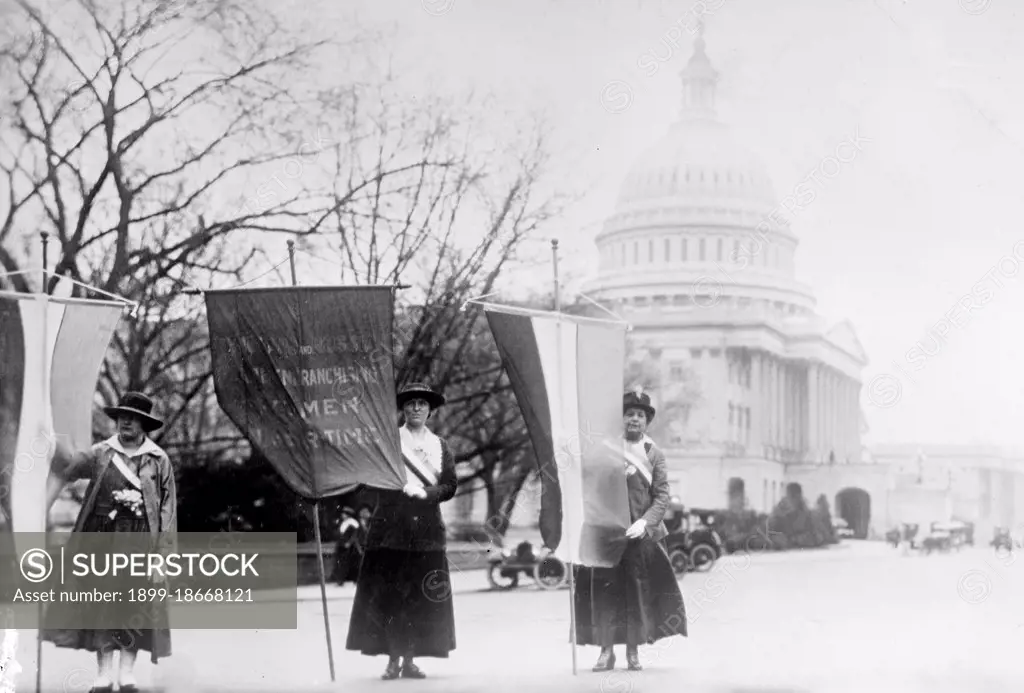 Woman Suffrage Movement -  Woman suffrage picket parade Washington D.C. circa 1917.