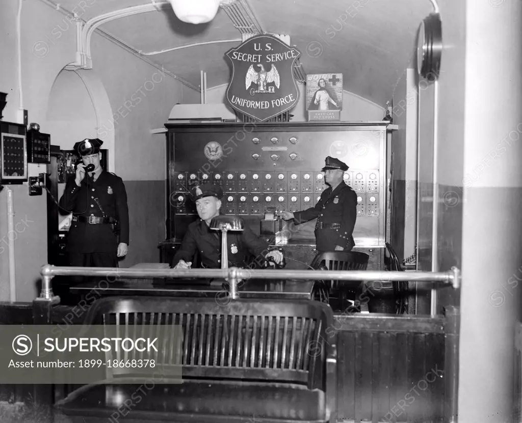 Alarm system of the Treasury Department and Treasury officers circa 1938.