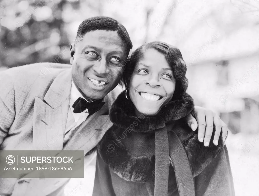 Huddie Ledbetter (Leadbelly) and Martha Promise Ledbetter, Wilton, Conn. circa February 1935.