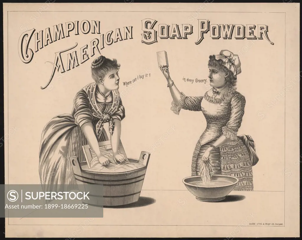 Champion American soap powder advertisement circa 1887.